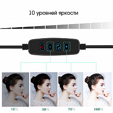 Огонек OG-SMH05 лампа кольцевидная на прищепке (9см)